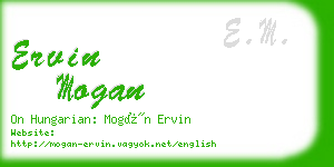 ervin mogan business card